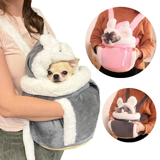 Warm and Cozy Front Backpack for Small Pets