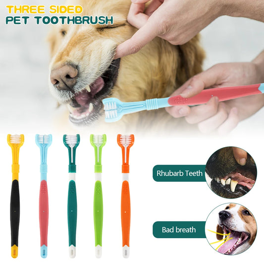 Multi-angle Pet Toothbrush for Quick Easy Cleaning