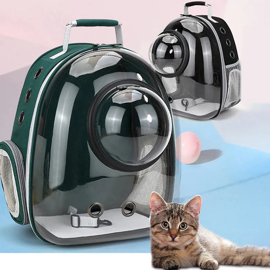 Cat carrier backpack with bubble and Argyle style