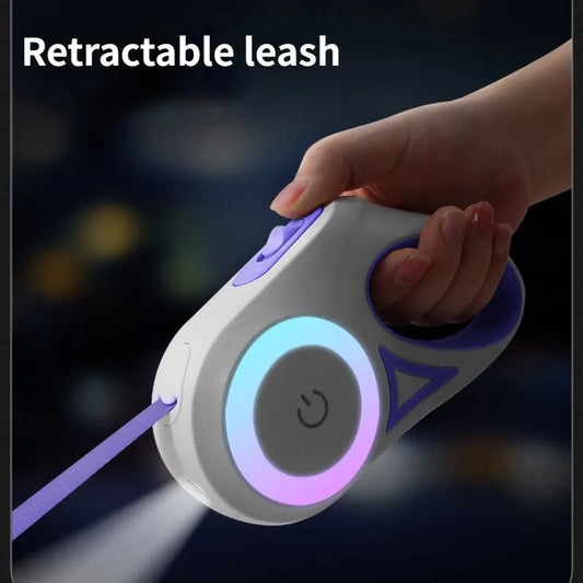 Retractable Pet Leash with LED Flashlight