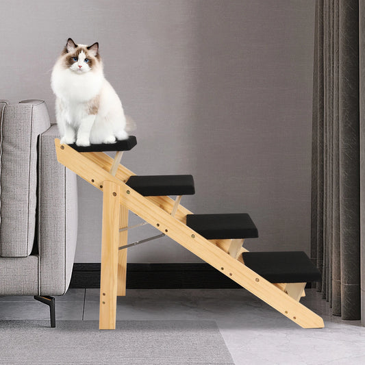 2-in-1 Pet Stairs and Ramp: 4-Step