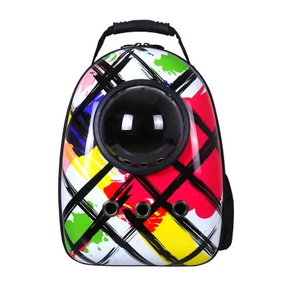 Artistic Cat Backpack Carrier With Viewing Bubble
