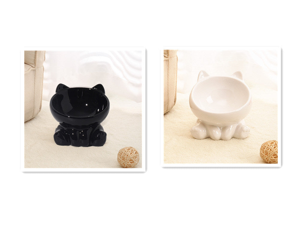 Large Capacity Cat-Shaped Ceramic Bowl