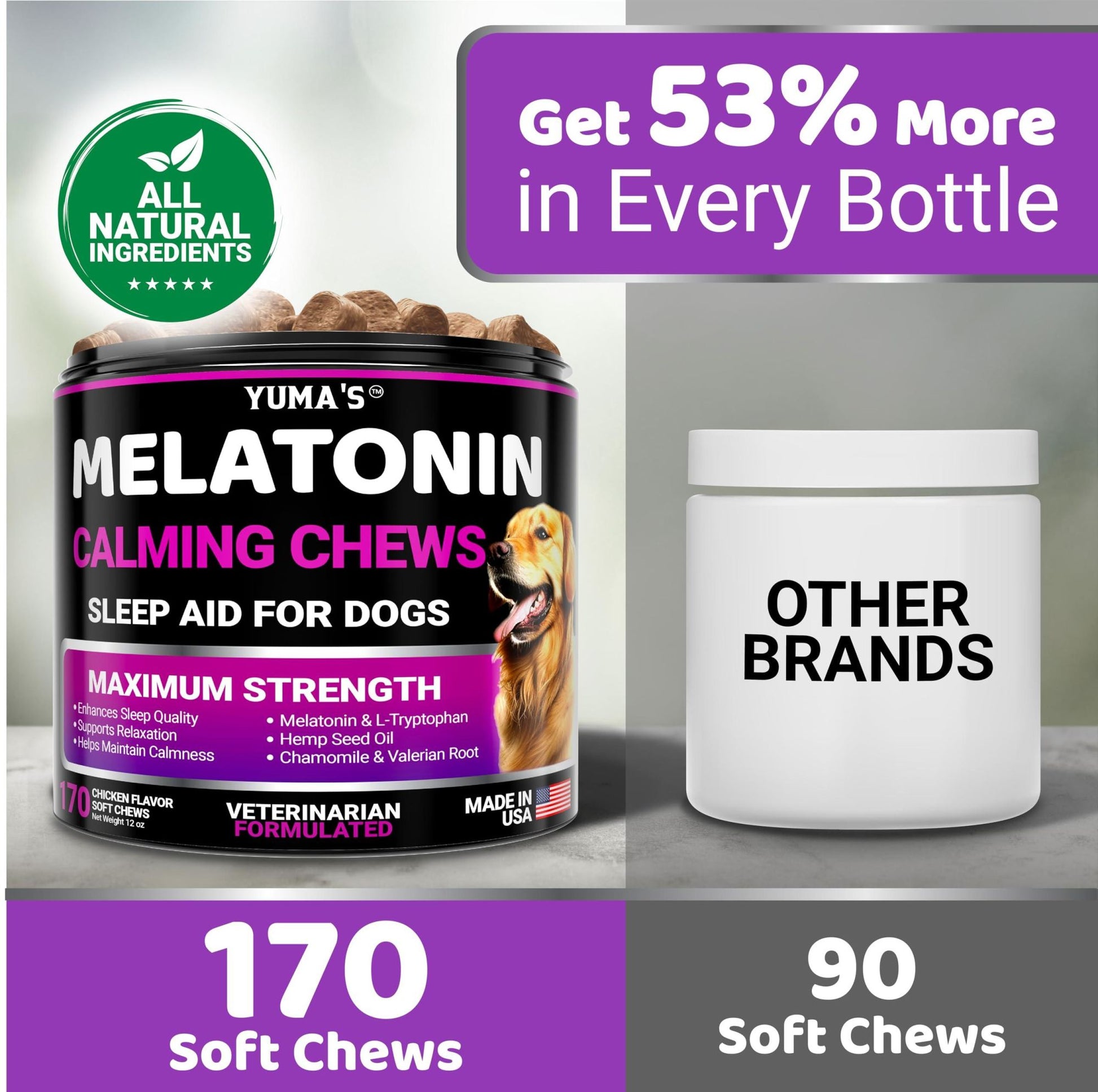 Melatonin Stress and Anxiety Relief Chews for Dogs