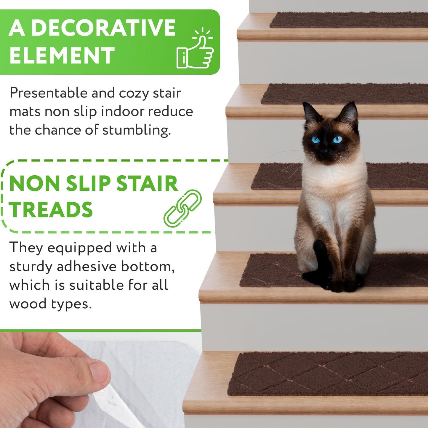 30" Non-Slip Stair Pads/Treads