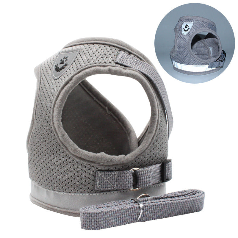 Reflective Dog Harness Vest and Bonus Leash