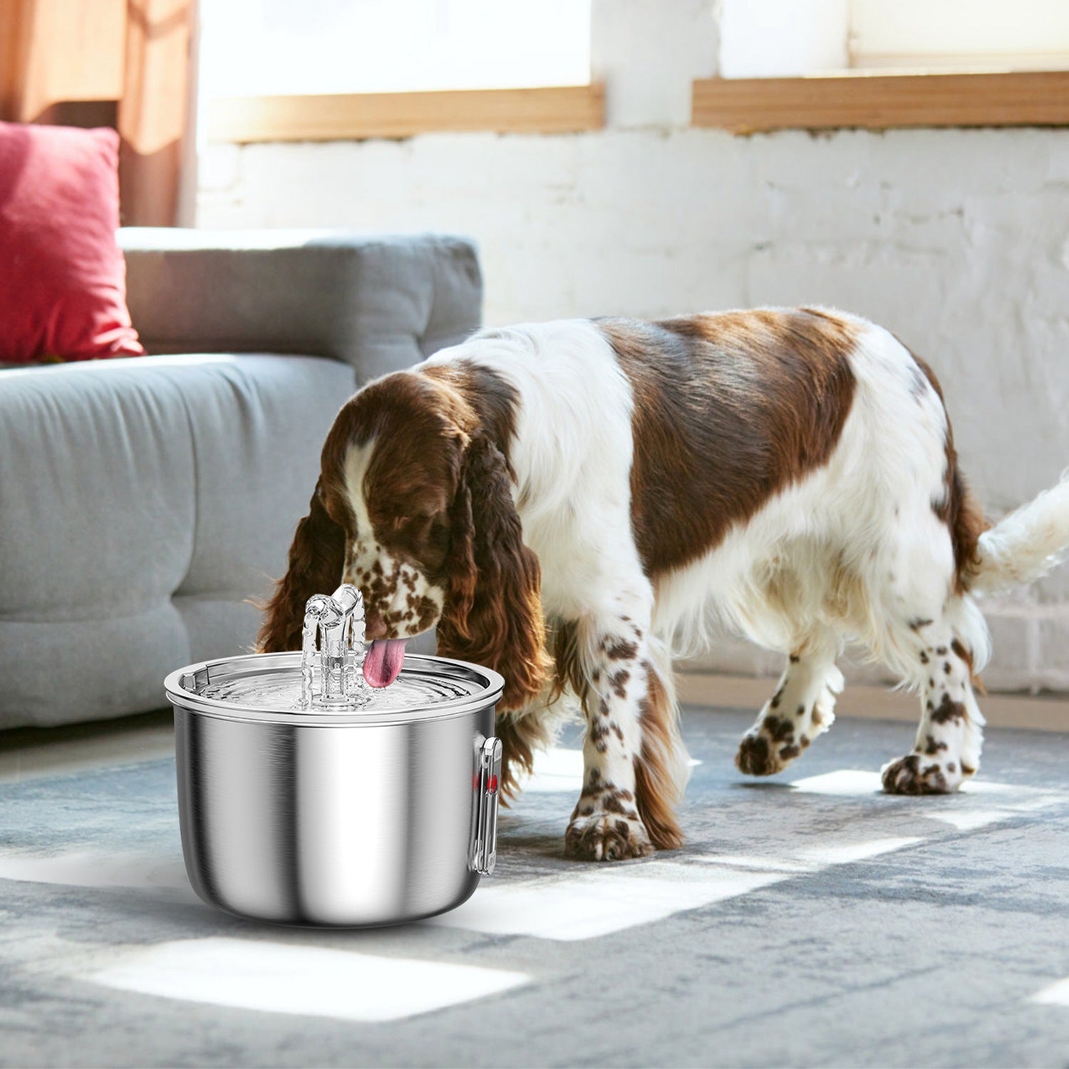 Stainless Steel Automatic Pet Dog Cat Water Fountain