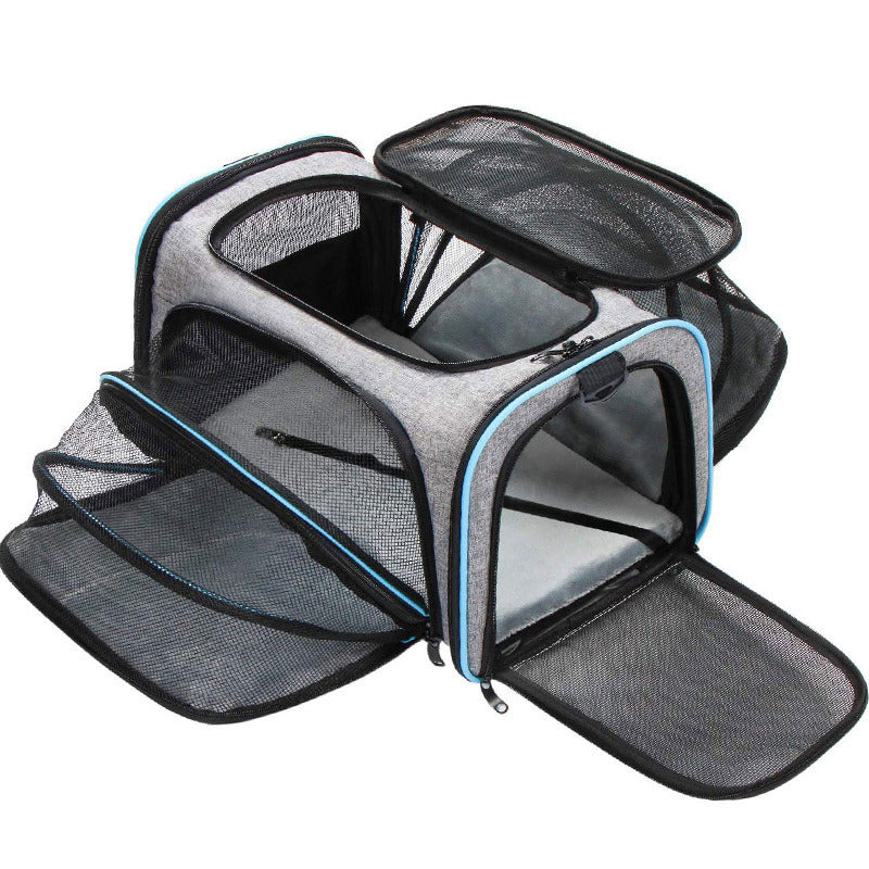 Extra-Long Expandable Pet Cat Dog Carrier - Accordion Style