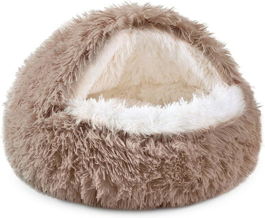 Donut Bed with Hood for Small Dogs and Cats