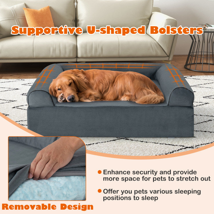 Cooling Gel Memory Foam Dog Bed