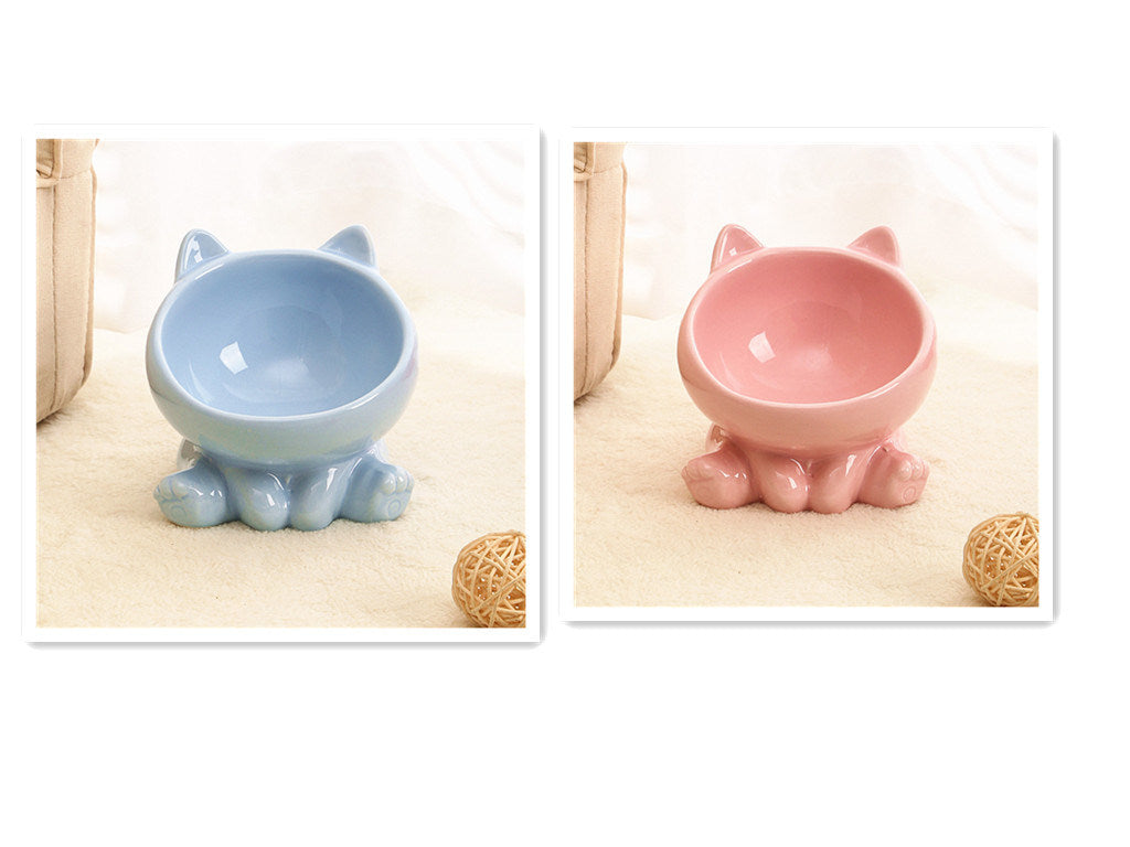 Large Capacity Cat-Shaped Ceramic Bowl