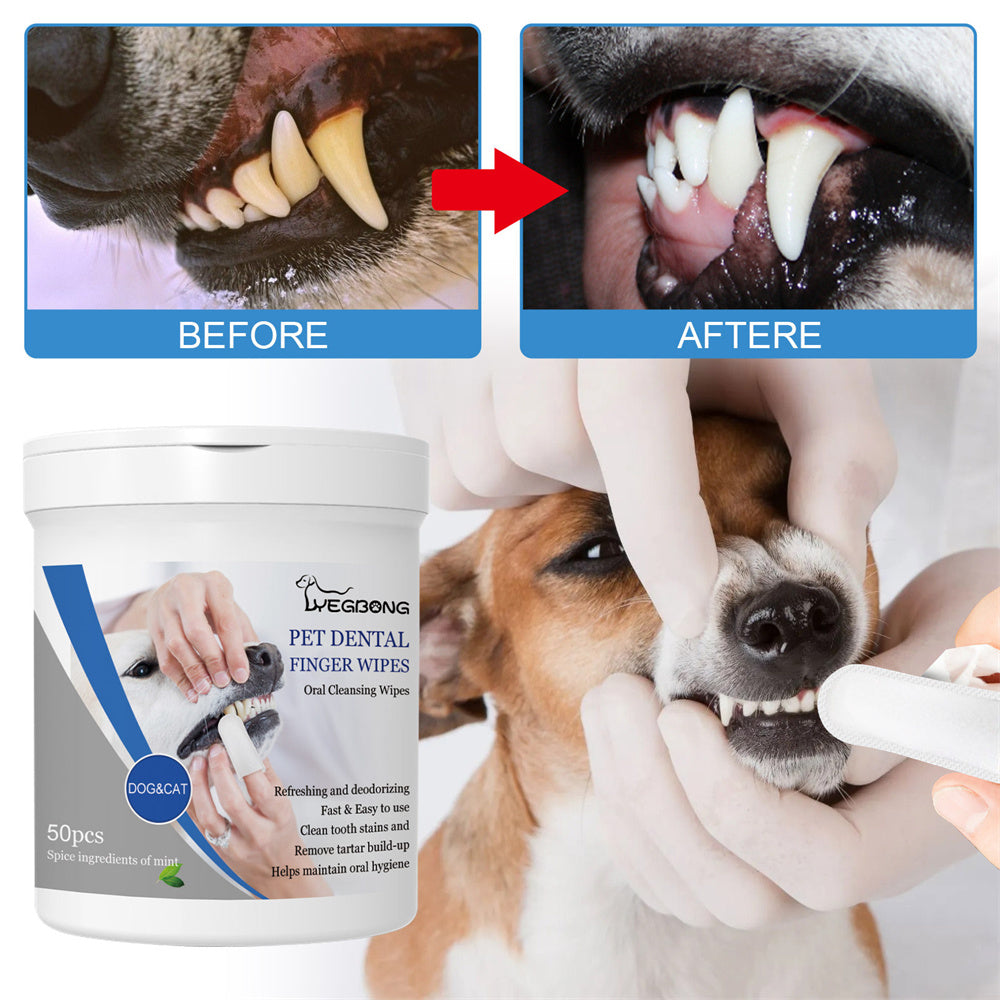 Dental Wipes for Dog and Cat Teeth