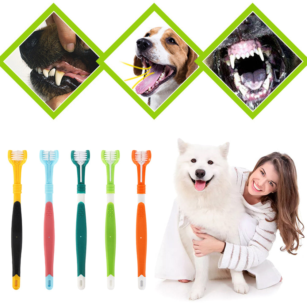 Multi-angle Pet Toothbrush for Quick Easy Cleaning