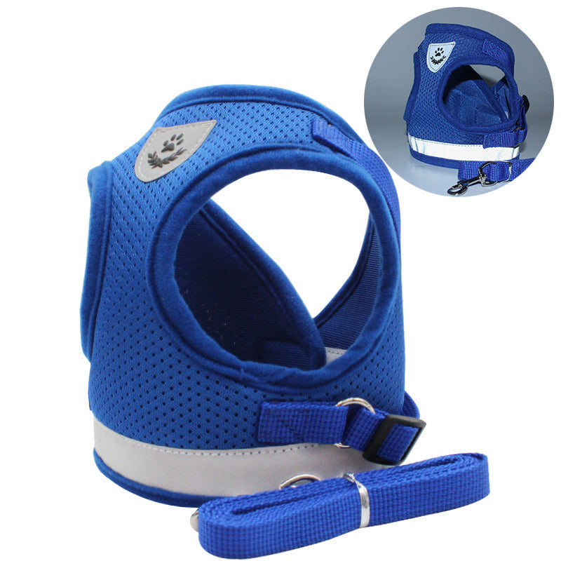 Reflective Dog Harness Vest and Bonus Leash