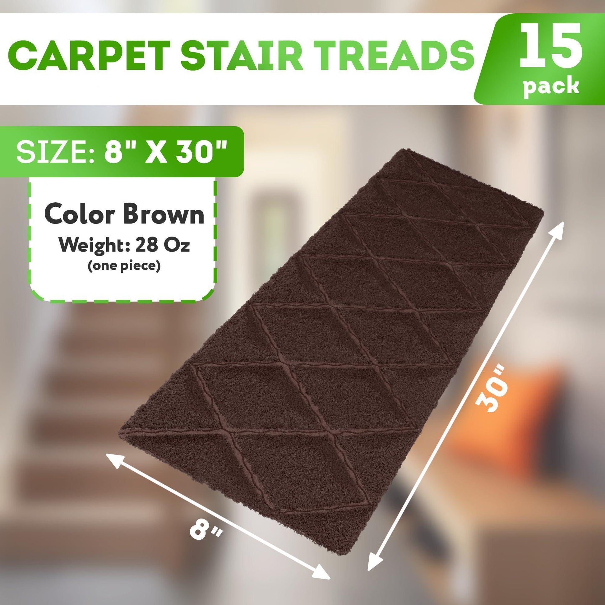 30" Non-Slip Stair Pads/Treads