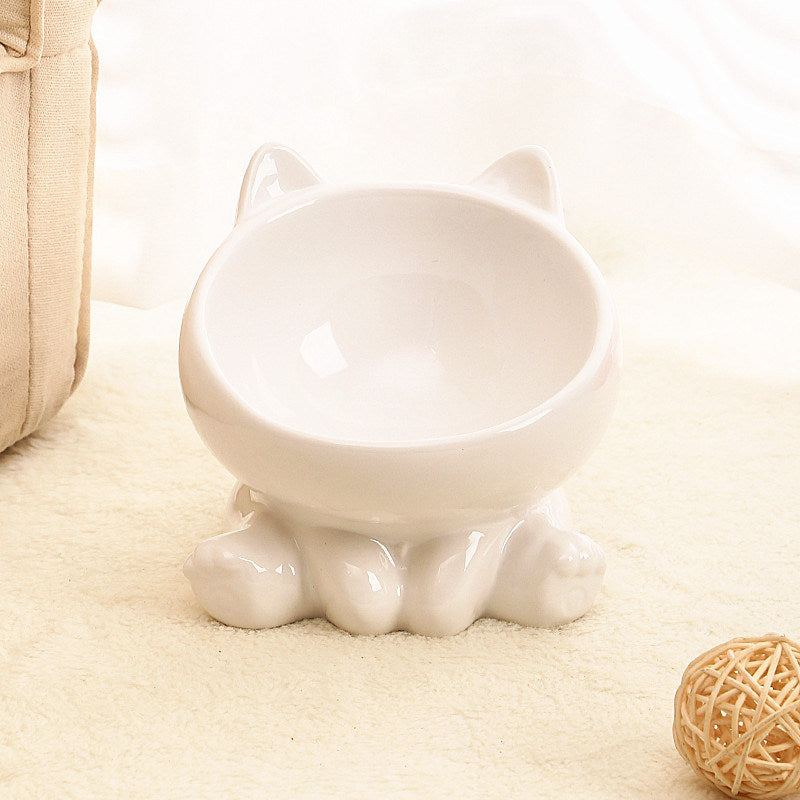 Large Capacity Cat-Shaped Ceramic Bowl