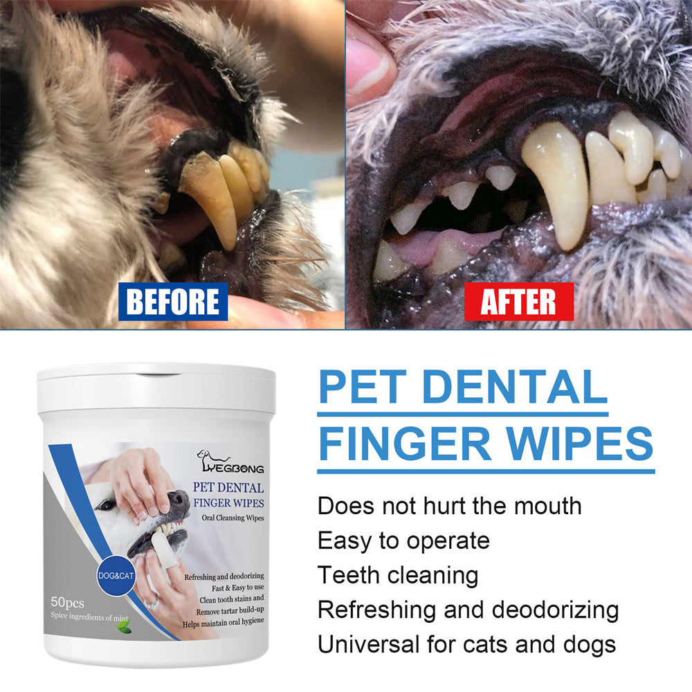 Dental Wipes for Dog and Cat Teeth