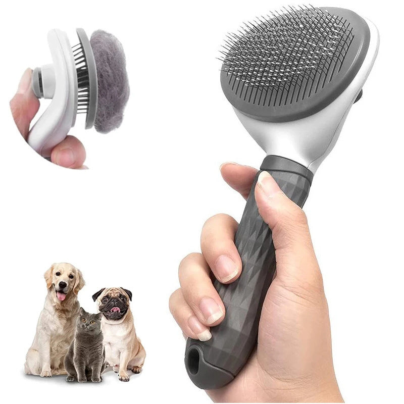 Dog and Cat Brush With One-Click Cleaning