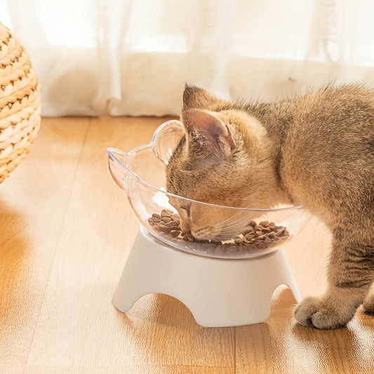 Elevated Kitty Head Cat Bowls