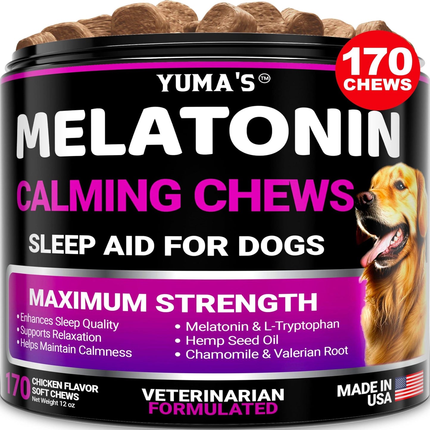 Melatonin Stress and Anxiety Relief Chews for Dogs