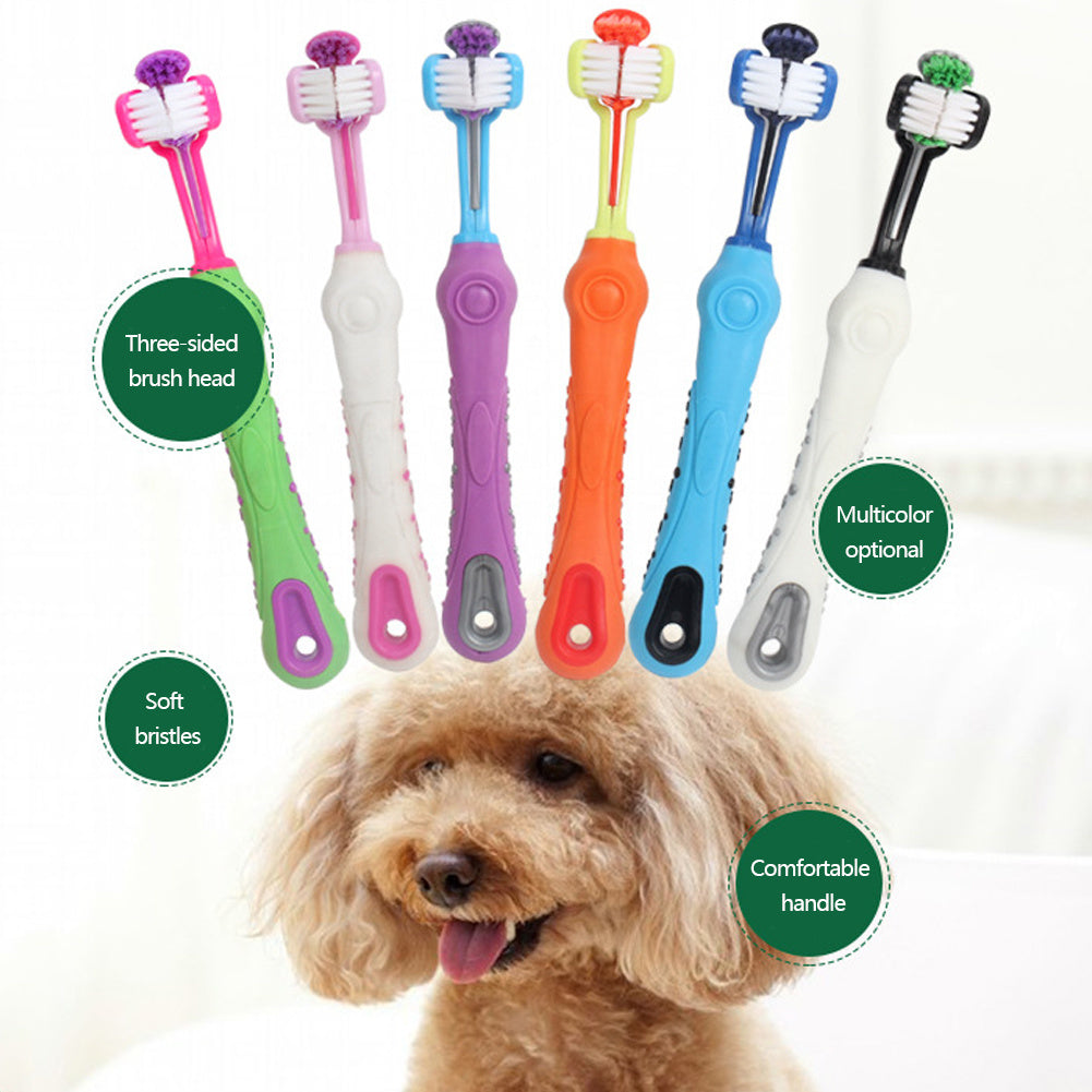 Multi-angle Pet Toothbrush for Quick Easy Cleaning