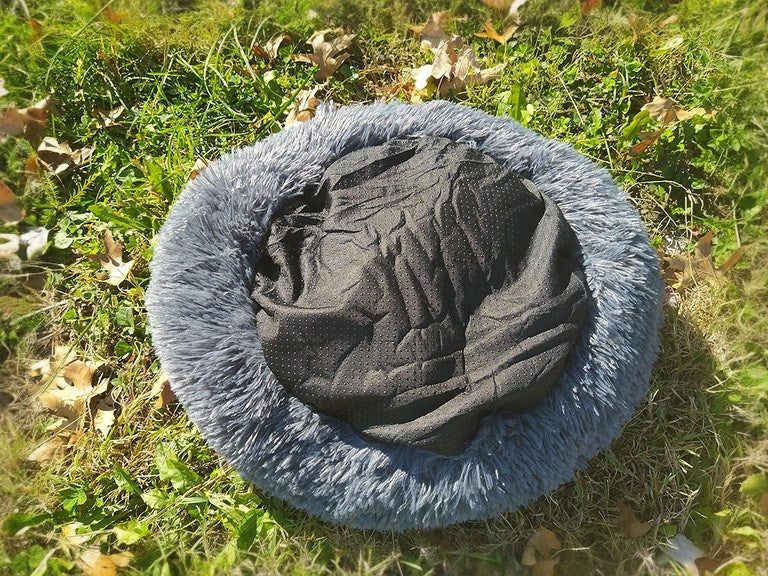 Donut Bed with Hood for Small Dogs and Cats