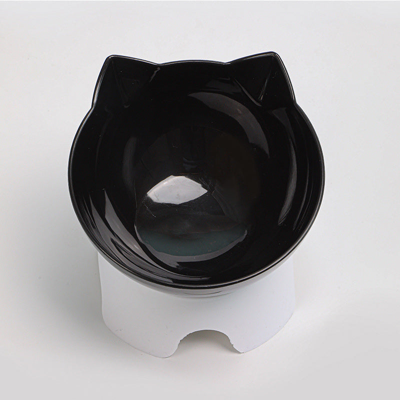 Elevated Kitty Head Cat Bowls