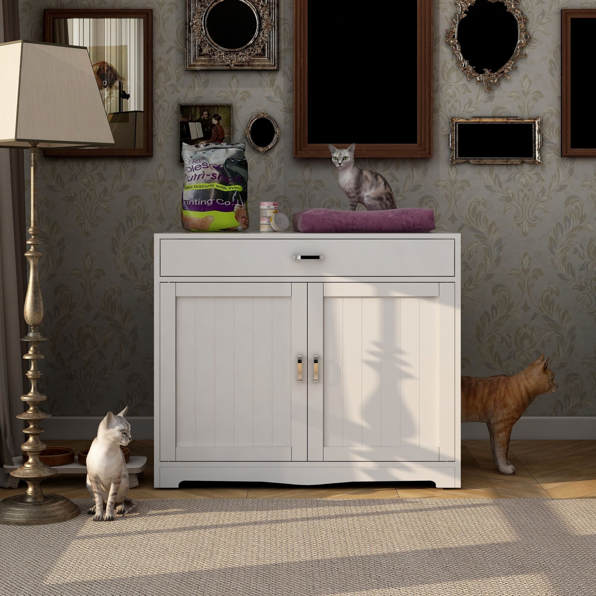 Hidden Litter Box Cabinet Furniture