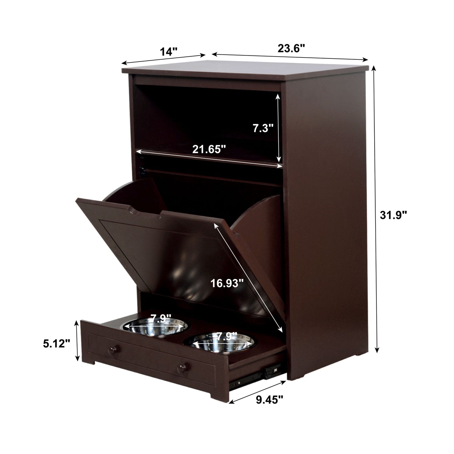 All-In-One Pet Feeder Station Furniture