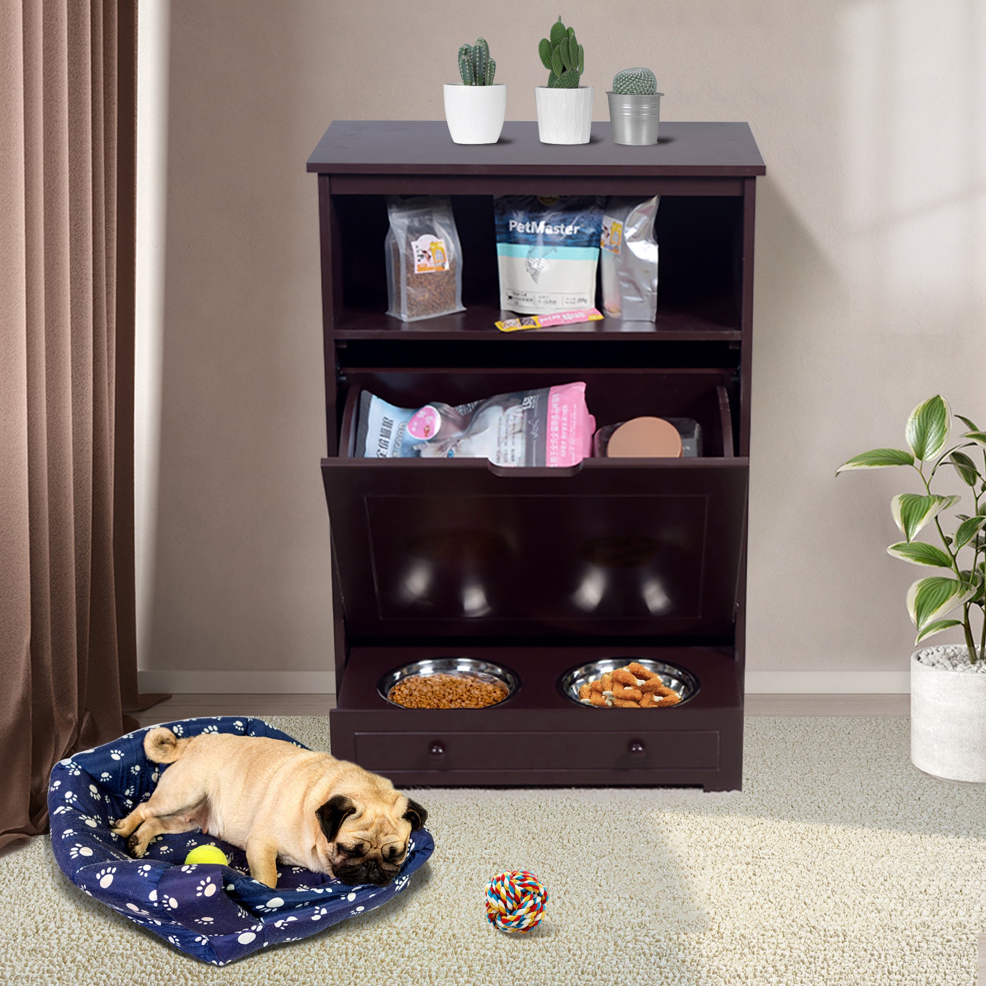 All-In-One Pet Feeder Station Furniture