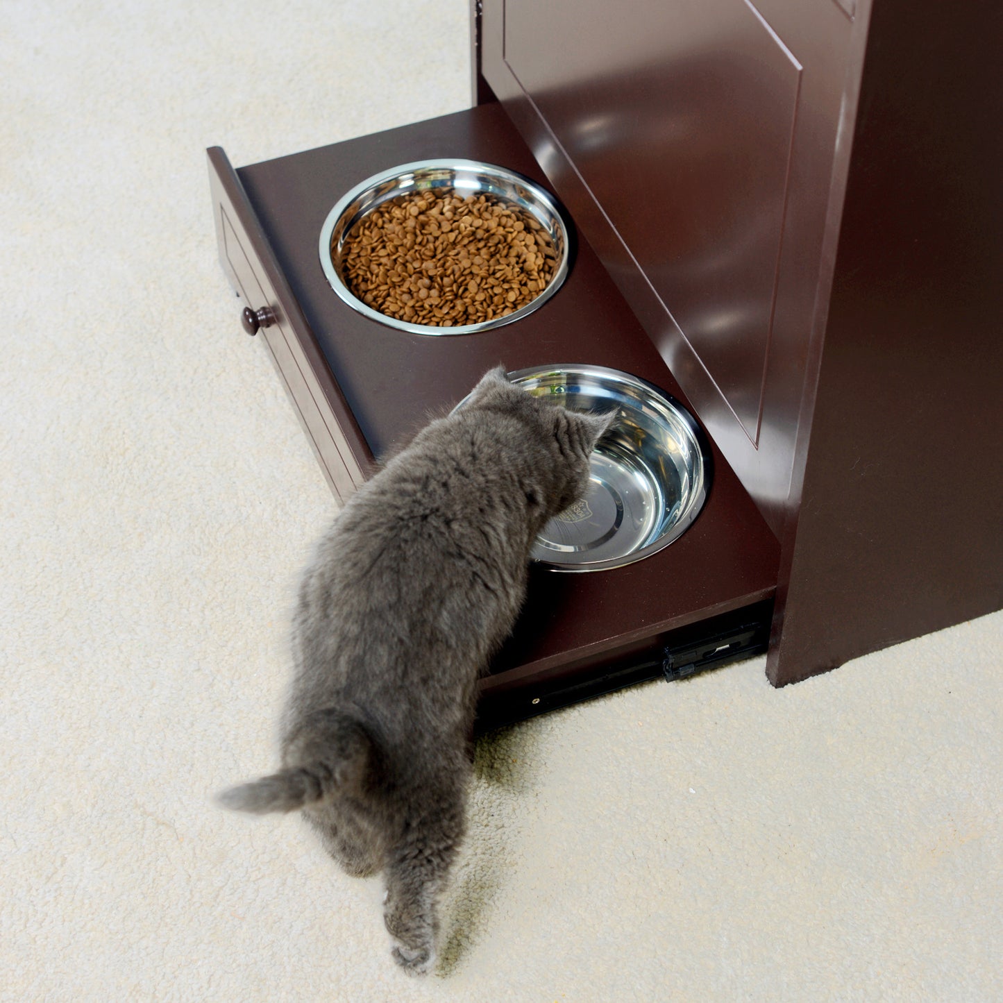 All-In-One Pet Feeder Station Furniture