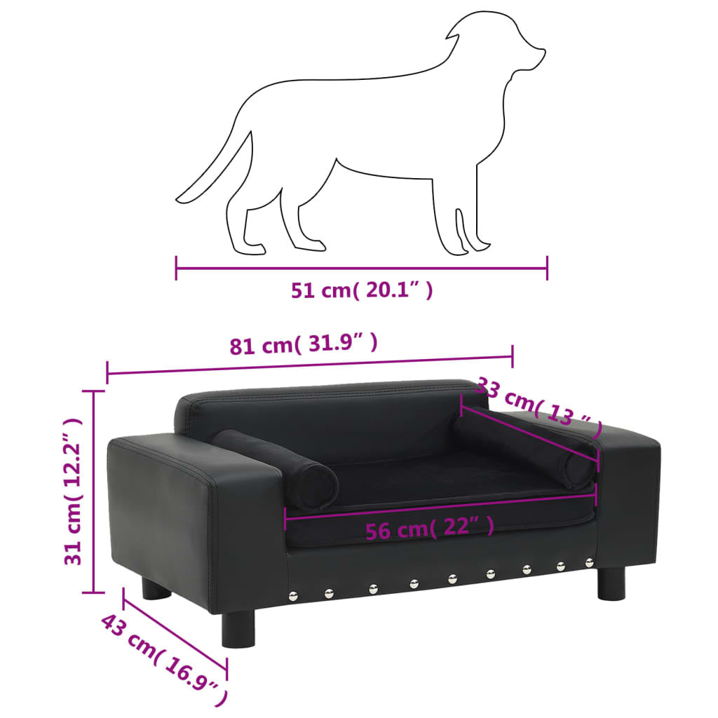 Faux Leather Small Dog Sofa