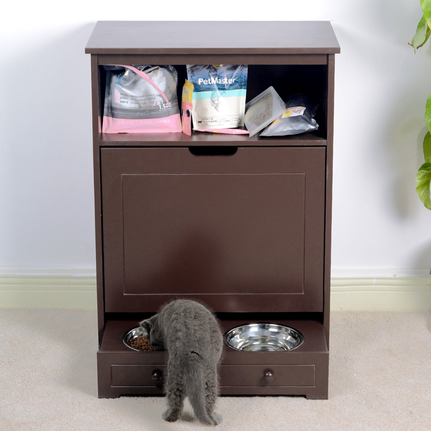 All-In-One Pet Feeder Station Furniture