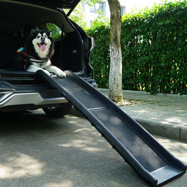 Portable Foldable Pet Ramp with Sandpaper Non-Slip Surface