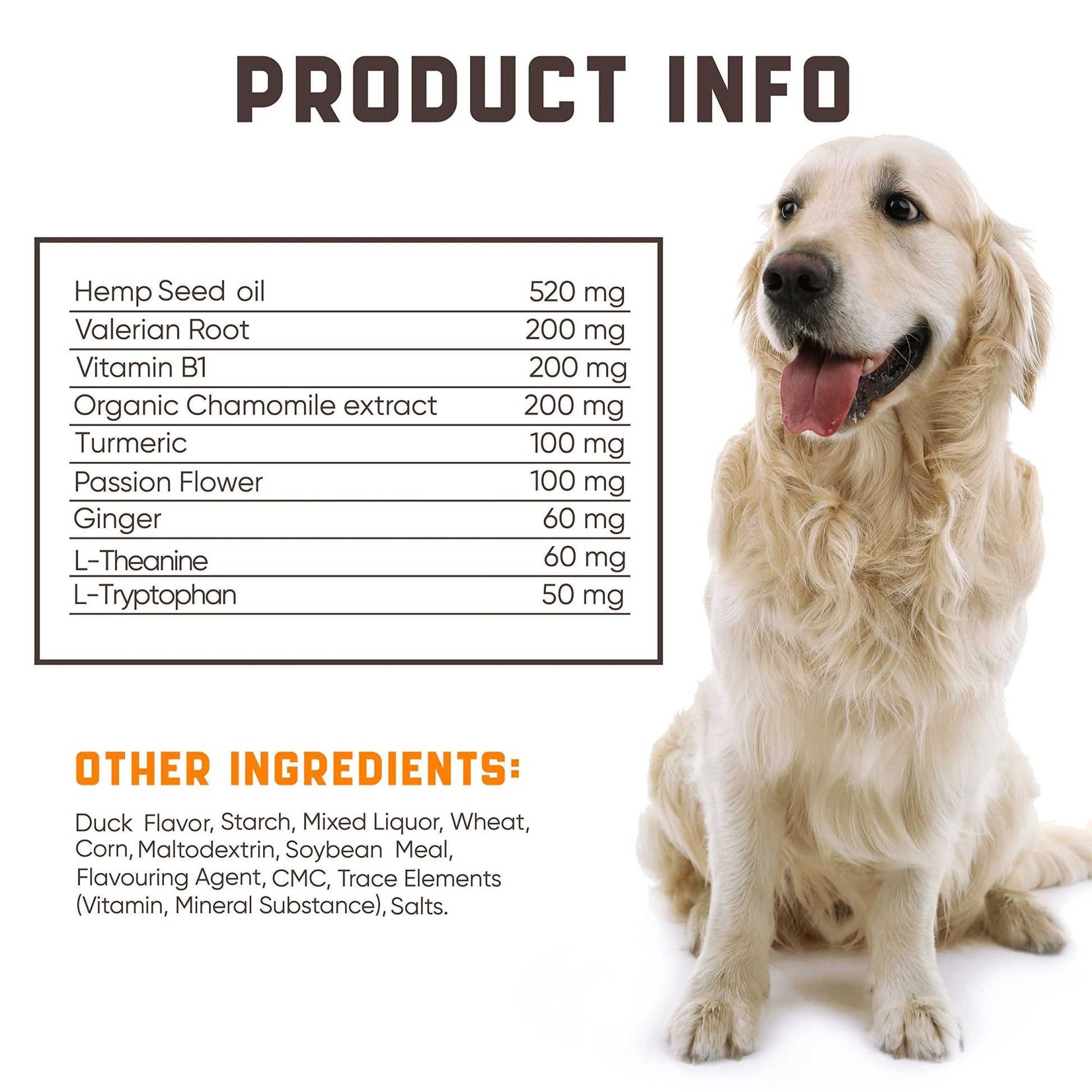 Natural Calming Chews for Dogs with Hemp Oil